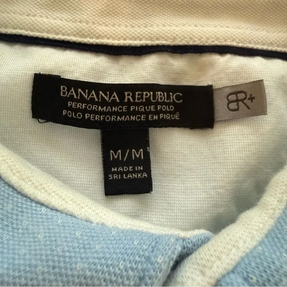 Banana Republic Men's Blue Short Sleeve Polo Shirt